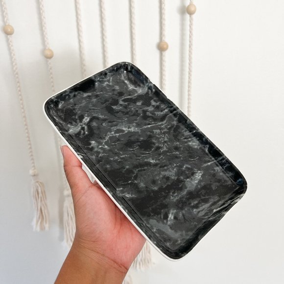 H&M Accents Hm Black Faux Marble Catch All Tray Poshmark